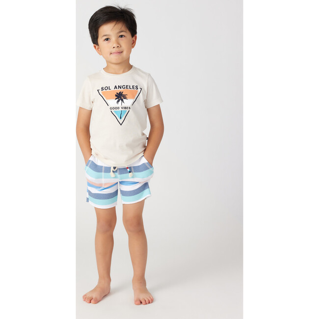 Good Vibes Crew Neck T-Shirt, Ecru - Tees - 2