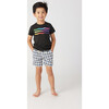 Rainbow Waves Crew Neck Tee, Black - Tees - 2
