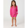 Coastal Waves Full Sleeve Zip Hoodie, Dahlia - Sweatshirts - 2