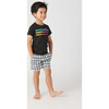 Rainbow Waves Crew Neck Tee, Black - Tees - 3