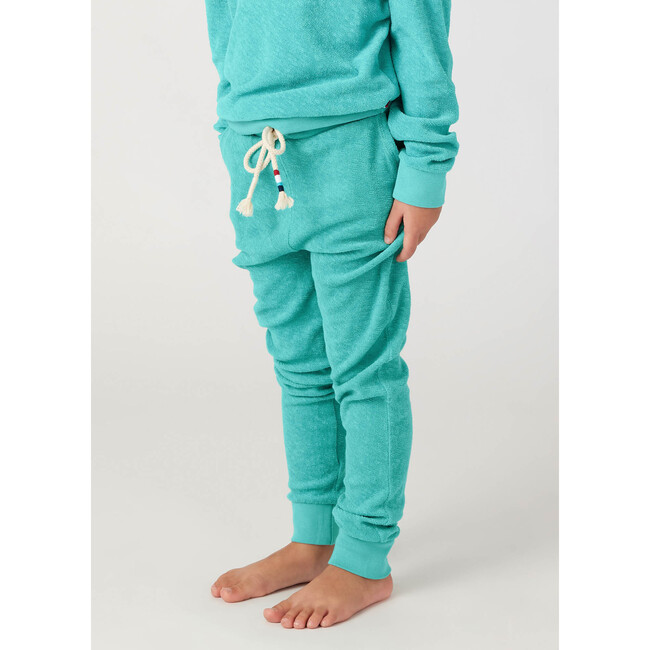 Loop Terry Drawstring Jogger, Turquoise - Sweatpants - 3