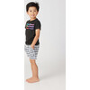 Rainbow Waves Crew Neck Tee, Black - Tees - 4