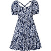 Women's Bea Mini Dress, Azulejo - Dresses - 1 - thumbnail