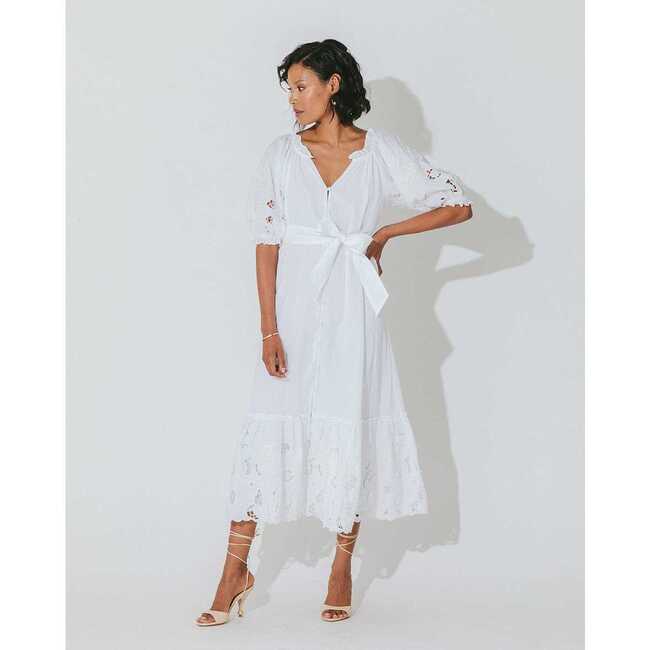 Women's Marin Midi Dress, Bright White - Dresses - 2