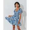 Women's Bea Mini Dress, Azulejo - Dresses - 2