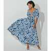 Women's Reza Midi Dress, Azulejo - Dresses - 2
