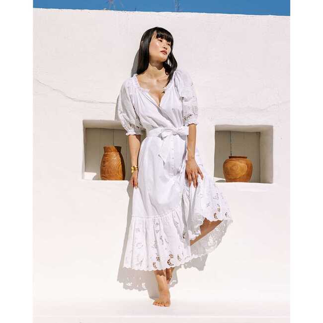 Women's Marin Midi Dress, Bright White - Dresses - 4