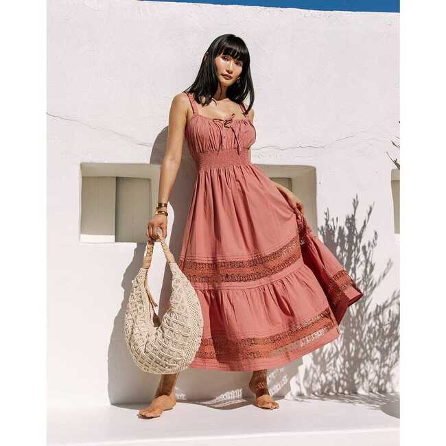 Women's Avalon Midi Dress, Rose - Dresses - 4
