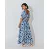 Women's Reza Midi Dress, Azulejo - Dresses - 5