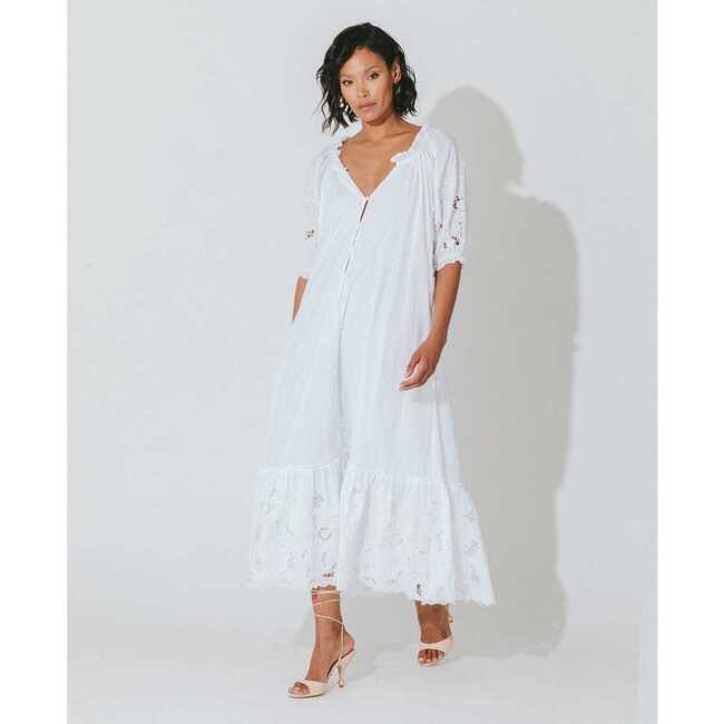 Women's Marin Midi Dress, Bright White - Dresses - 7