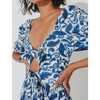 Women's Reza Midi Dress, Azulejo - Dresses - 7