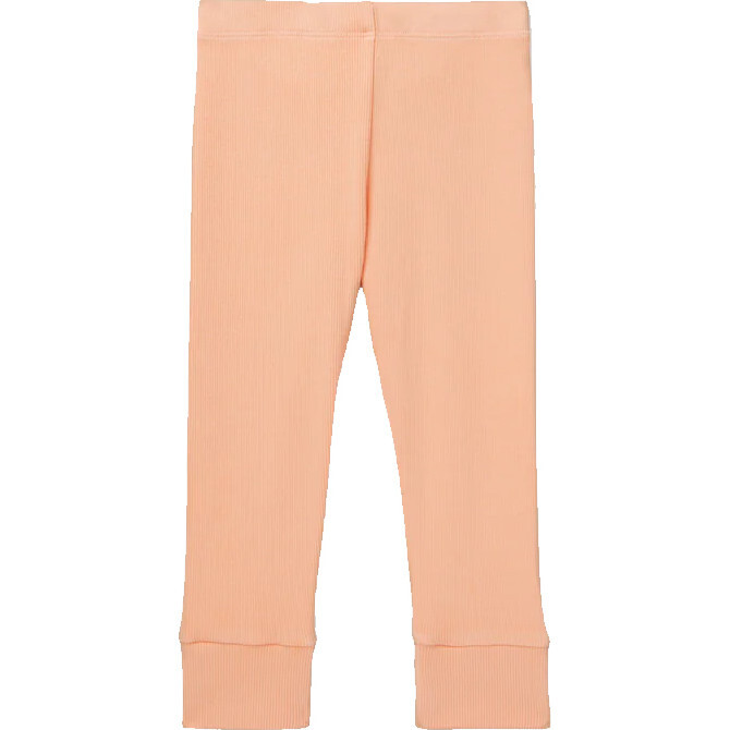 Super Soft  Essential Rib Leggings, Apricot - Leggings - 1