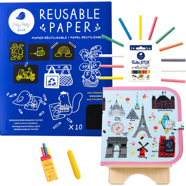 Reusable Erasable Paper and Paris Doodle Book with ButterStix Bundle - Arts & Crafts - 1