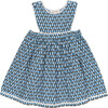 Jupiter Baby Geo Print Dress, Blue - Dresses - 1 - thumbnail