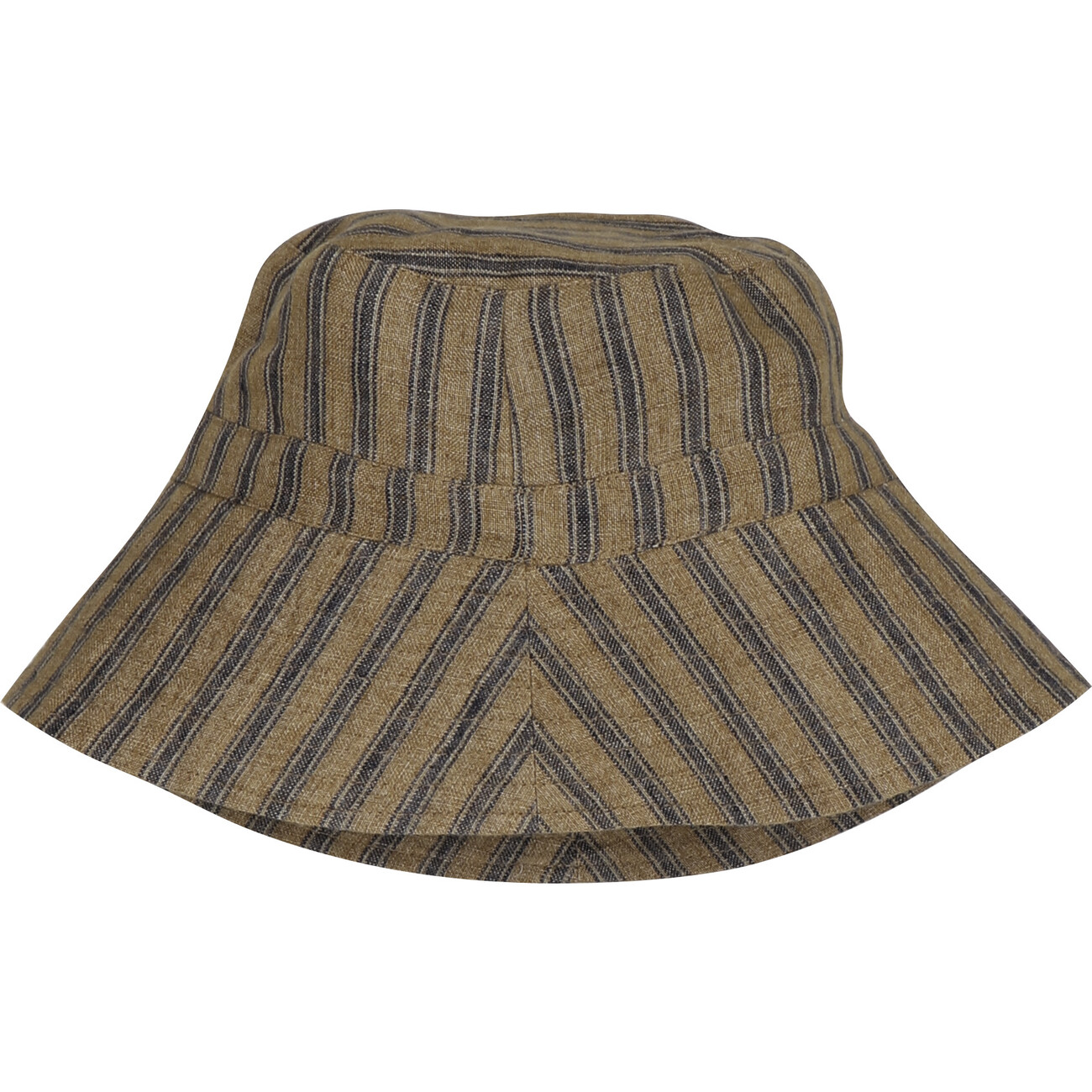 Cedrus Stripe Wide Brim Bucket Hat, Mustard - Caramel Hats