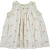 Ginger Baby Sleeveless Print Dress, Rose Bouquet - Dresses - 1 - thumbnail