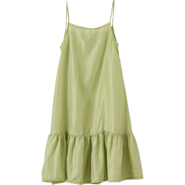 Grape Ruffled Hem Slip Dress, Almond