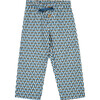 Ficus Geo Print Trouser, Blue - Pants - 1 - thumbnail