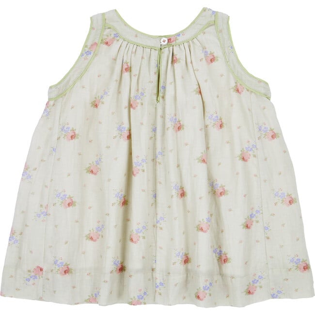 Ginger Baby Sleeveless Print Dress, Rose Bouquet - Dresses - 2