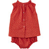 Alberta Seersucker Set, Poppy Red - Mixed Apparel Set - 2