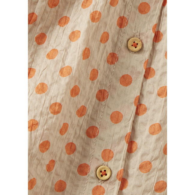 Alberta Seersucker Polka Dot Set, Orange - Mixed Apparel Set - 3