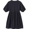 Soybean Puff Sleeve Dress, Navy - Dresses - 2