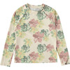 Baby Field Of Flowers Print Long Raglan Sleeve Rash Guard Top, Multicolors - Rash Guards - 1 - thumbnail