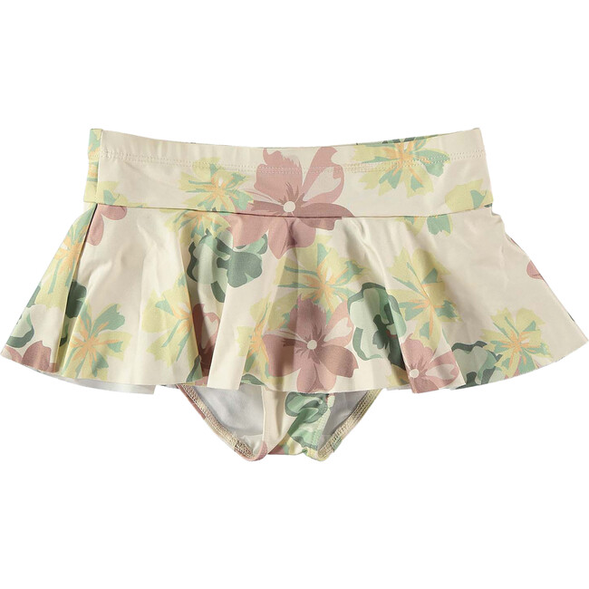 Baby Field Of Flowers Print Ruffled Short Skirt Bikini Bottom, Multicolors