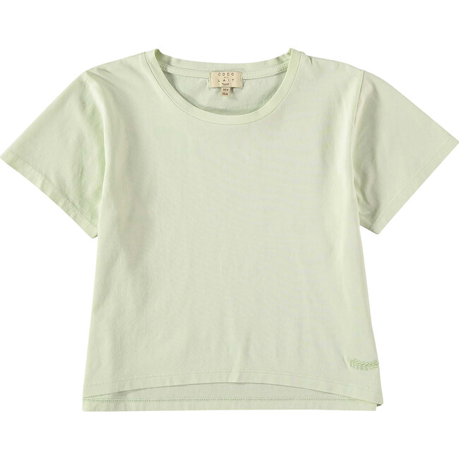 Baby Plain Crew Neck Short Sleeve T-Shirt, Light Green