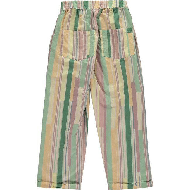 Striped Lateral Wide Pocket Trousers, Multicolors