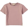 Plain Colour Round Neck Short Sleeve T-Shirt, Lavanda - T-Shirts - 1 - thumbnail