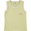 Hello-Coco Graphic Print Tank Top, Yellow - Tank Tops - 1 - thumbnail