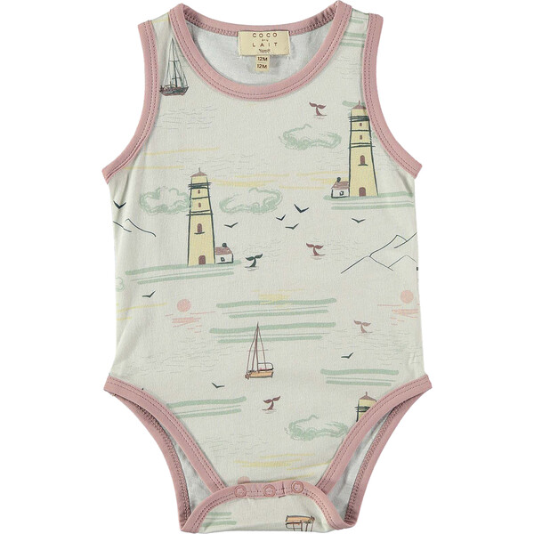 Ships Of The Sea Print Round Neck Tank Body, Prints - Coco Au Lait ...