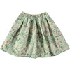 Floral Print Above Knee A-Line Skater Skirt, Green - Skirts - 1 - thumbnail