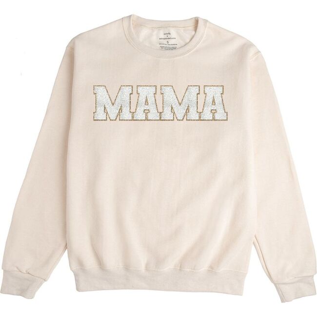 Mama Patch Adult L/S Sweatshirt, Natural - Sweatshirts - 1
