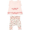 Rose Ruffle Collar Top And Bloomer Pants Set, Evening Sand - Mixed Apparel Set - 1 - thumbnail