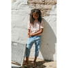 Desert Gingham Rolled Cuff Pull-On Pants, Blue - Pants - 2