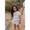 Blossom Hand-Embroidered Hand-Smocked Shorts, Sand - Shorts - 2