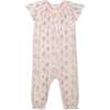 Ruched Romper, Birthday Cake on Coral - Rompers - 1 - thumbnail