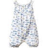 Sleeveless Romper, Skinny Fish on White - Rompers - 1 - thumbnail