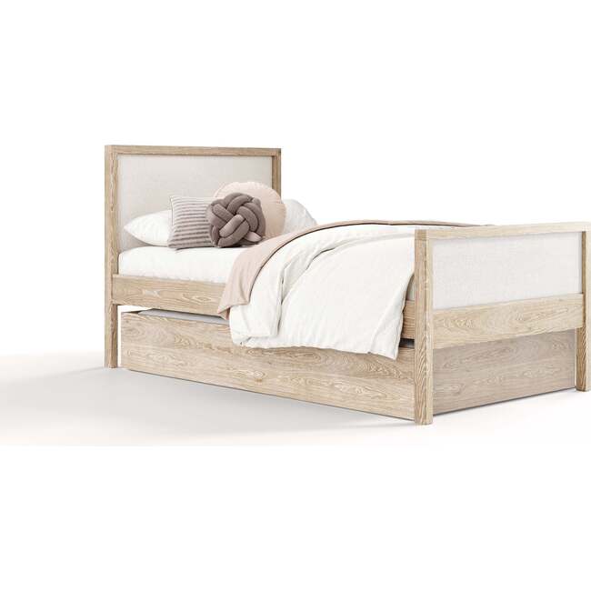 Cabana Low Footboard Bed And Trundle, Heavy White Cerused Oak