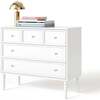 Savannah 5-Drawer Honeycomb Pull Dresser, White Maple - Dressers - 1 - thumbnail