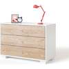 Cabana 3-Drawer Ring Pull Dresser, Heavy White And Cerused Oak - Dressers - 1 - thumbnail