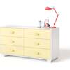 Austin Doublewide 6-Drawer Block Pull Dresser, Sunshine - Dressers - 1 - thumbnail