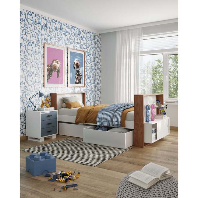 Austin Block Pull Nightstand, Midnight - Nightstands - 2
