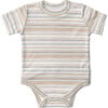 Viscose from Bamboo Organic Cotton S/S Bodysuit, Boardwalk Stripe - Onesies - 1 - thumbnail