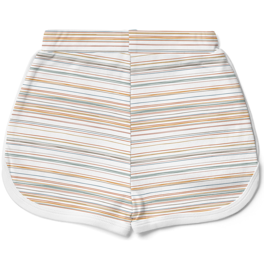 Viscose from Bamboo Organic Cotton Kids Shorts, Boardwalk Stripe - Shorts - 1