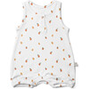 Viscose from Bamboo Organic Cotton Sleeveless Romper, Citrus - Rompers - 1 - thumbnail