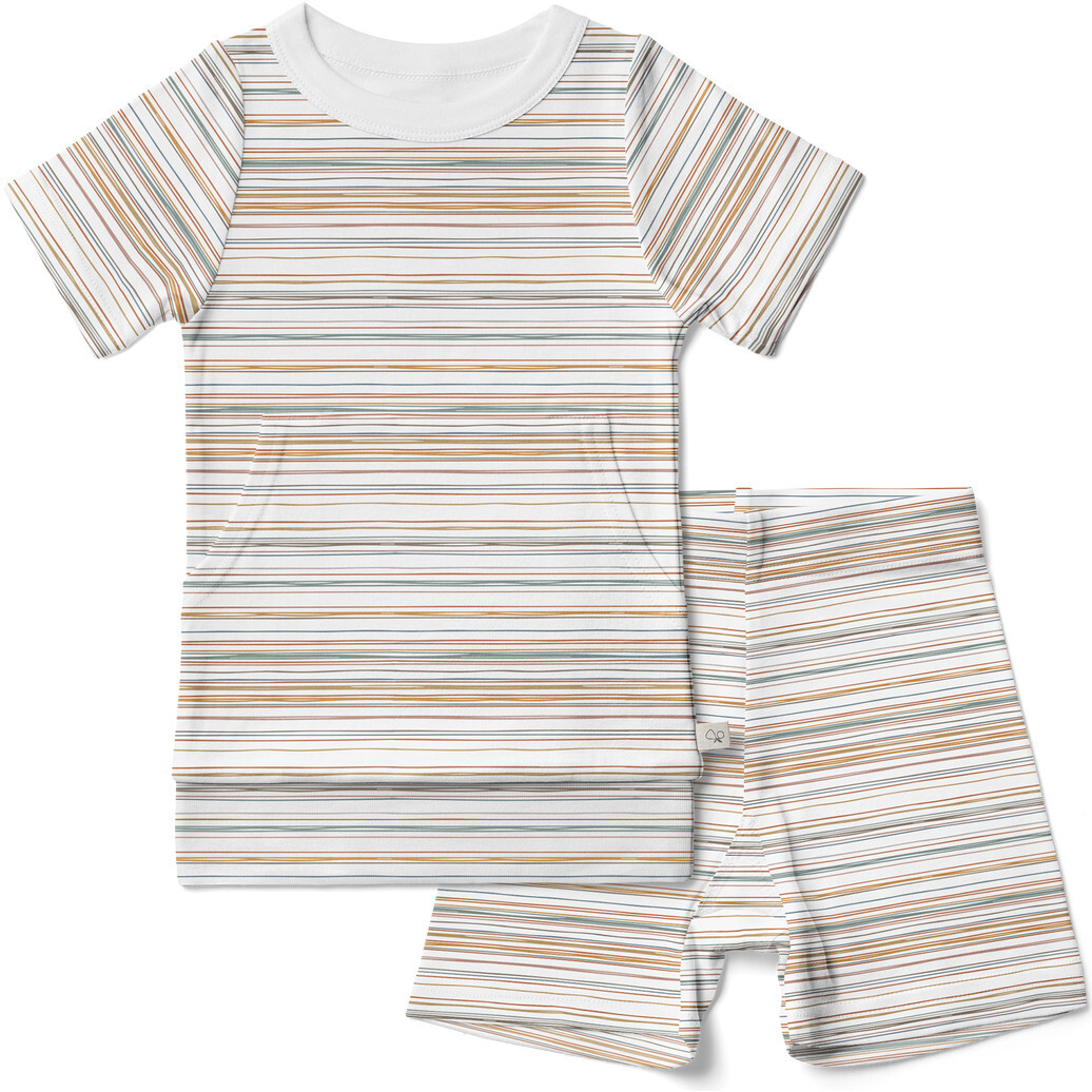 Viscose from Bamboo Organic Cotton Biker Set, Boardwalk Stripe - Mixed Apparel Set - 1