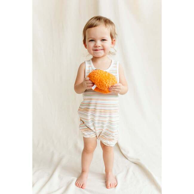 Viscose from Bamboo Organic Cotton Sleeveless Romper, Boardwalk Stripe - Rompers - 4